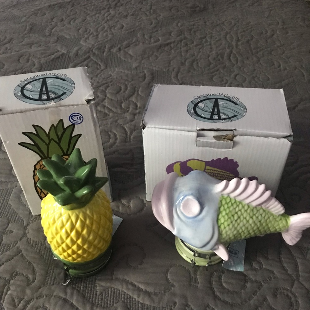 Fish & Pineapple jars